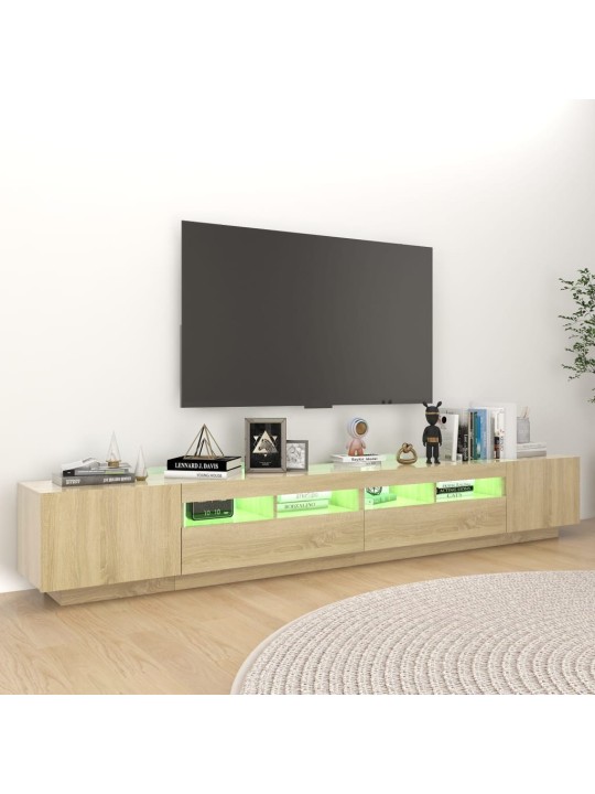 TV skříňka s LED osvětlením dub sonoma 260 x 35 x 40 cm