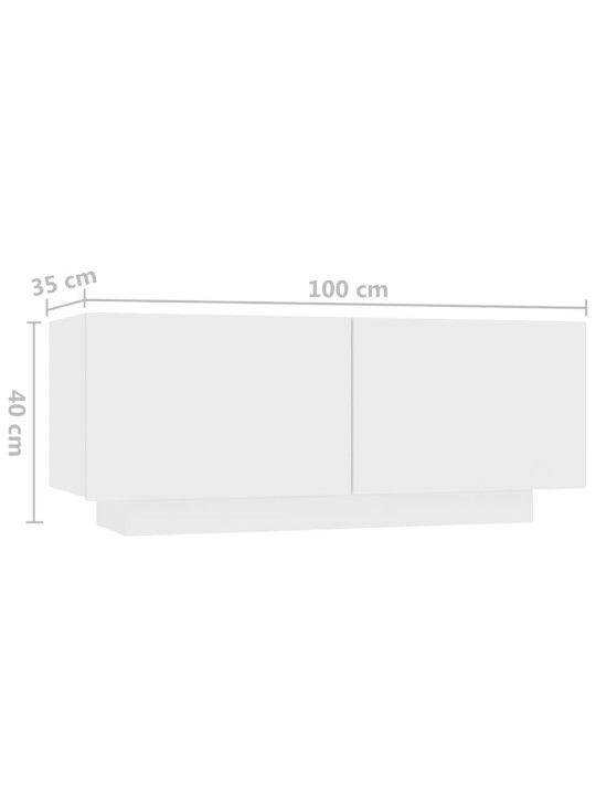 TV skříňka s LED osvětlením bílá 300 x 35 x 40 cm