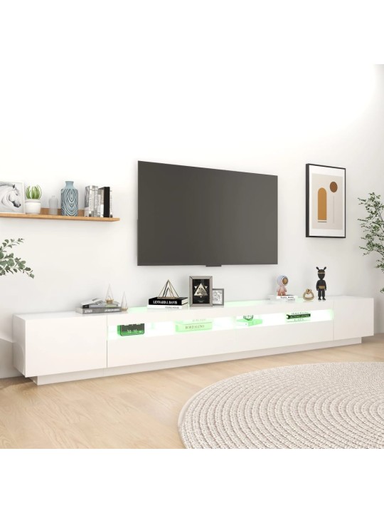 TV skříňka s LED osvětlením bílá 300 x 35 x 40 cm