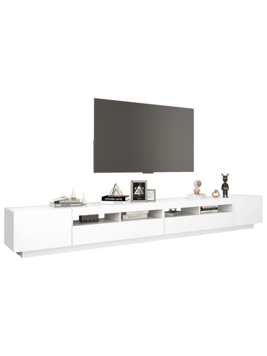 TV skříňka s LED osvětlením bílá 300 x 35 x 40 cm