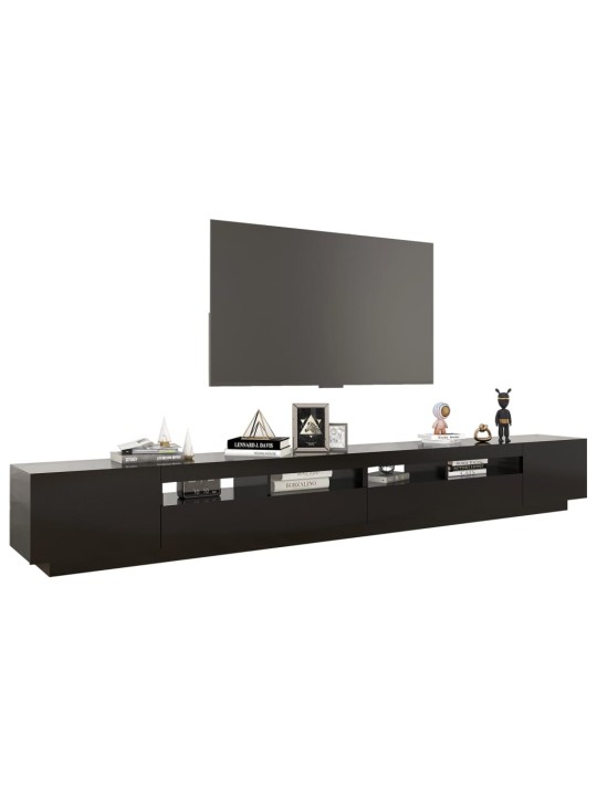 TV skříňka s LED osvětlením černá 300 x 35 x 40 cm