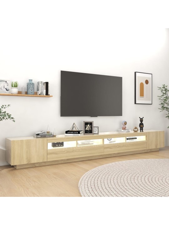 TV skříňka s LED osvětlením dub sonoma 300 x 35 x 40 cm