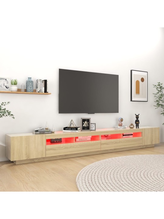 TV skříňka s LED osvětlením dub sonoma 300 x 35 x 40 cm