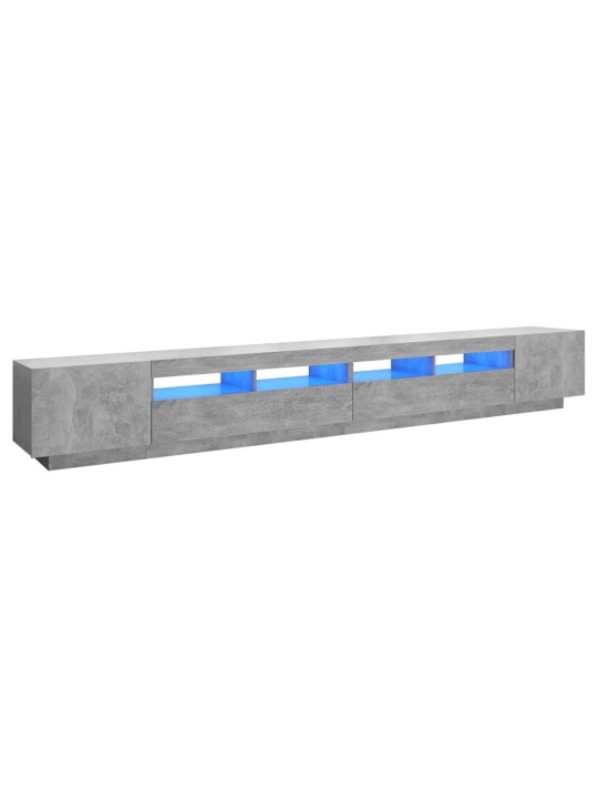 TV skříňka s LED osvětlením betonově šedá 300 x 35 x 40 cm