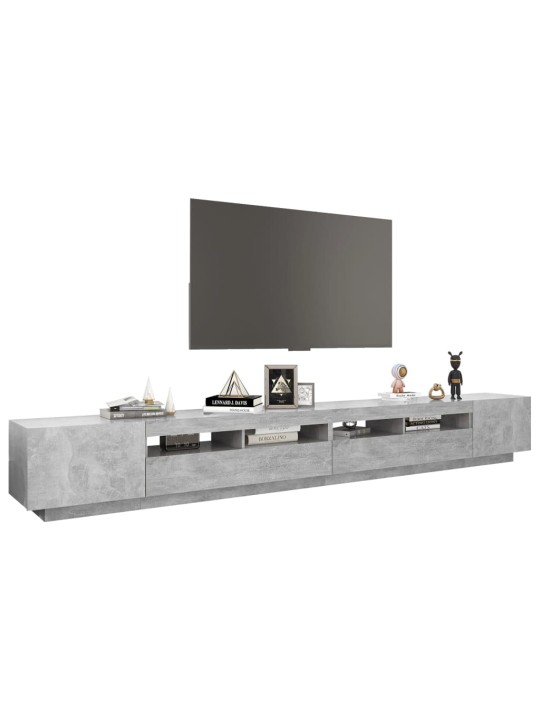 TV skříňka s LED osvětlením betonově šedá 300 x 35 x 40 cm