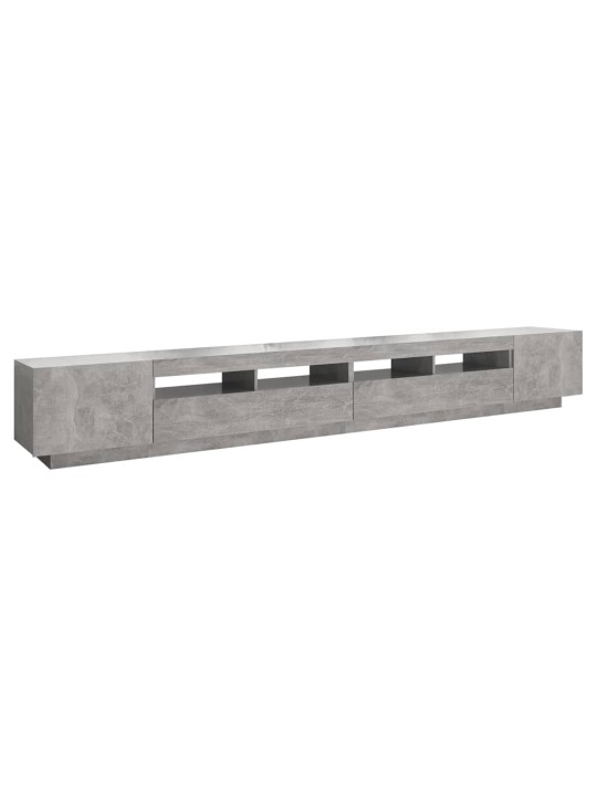 TV skříňka s LED osvětlením betonově šedá 300 x 35 x 40 cm