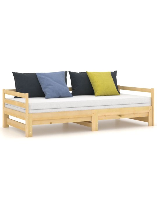 Výsuvná válenda masivní borové dřevo 2× (90 x 200 cm)