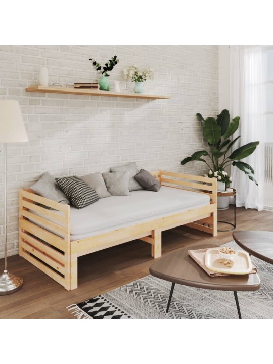 Výsuvná válenda masivní borové dřevo 2× (90 x 200 cm)