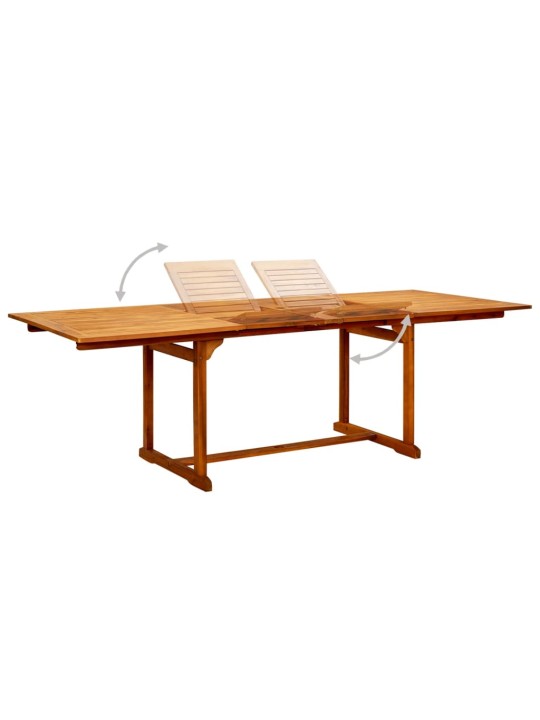 Zahradní jídelní stůl (160–240) x 100 x 75 cm masivní akácie