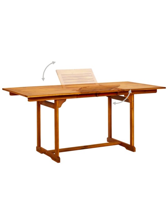 Zahradní jídelní stůl (120–170) x 80 x 75 cm masivní akácie