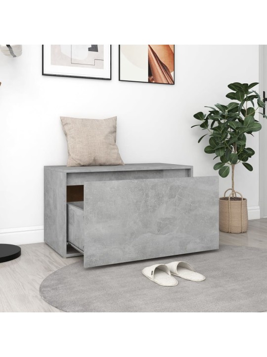 Lavice do předsíně 80x40x45 cm betonově šedá kompozitní dřevo