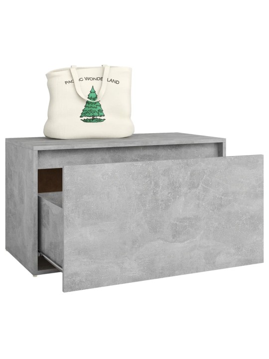 Lavice do předsíně 80x40x45 cm betonově šedá kompozitní dřevo