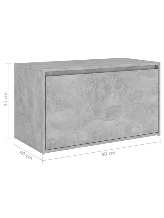 Lavice do předsíně 80x40x45 cm betonově šedá kompozitní dřevo