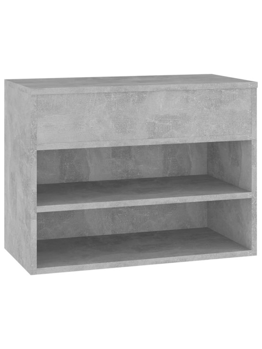 Lavice s botníkem betonově šedá 60x30x45 cm kompozitní dřevo