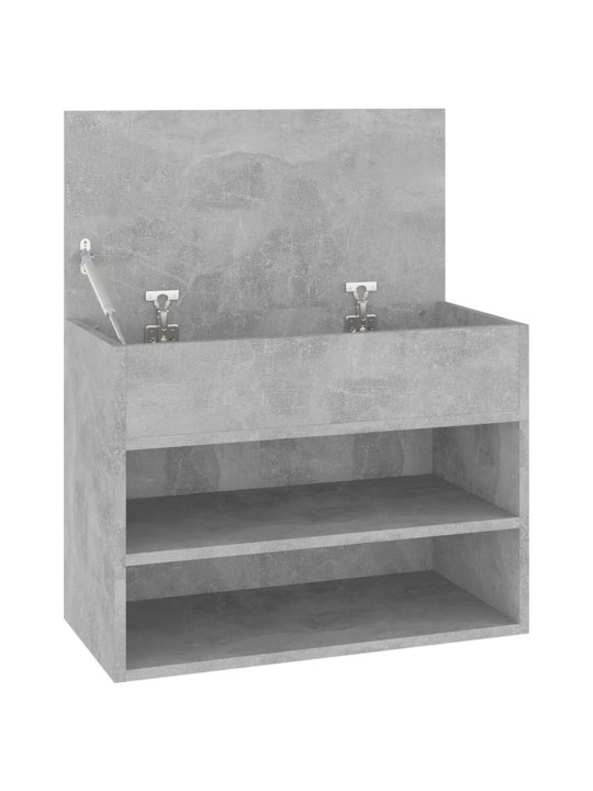 Lavice s botníkem betonově šedá 60x30x45 cm kompozitní dřevo