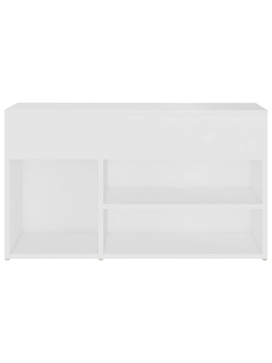 Lavice s botníkem bílá 80 x 30 x 45 cm kompozitní dřevo