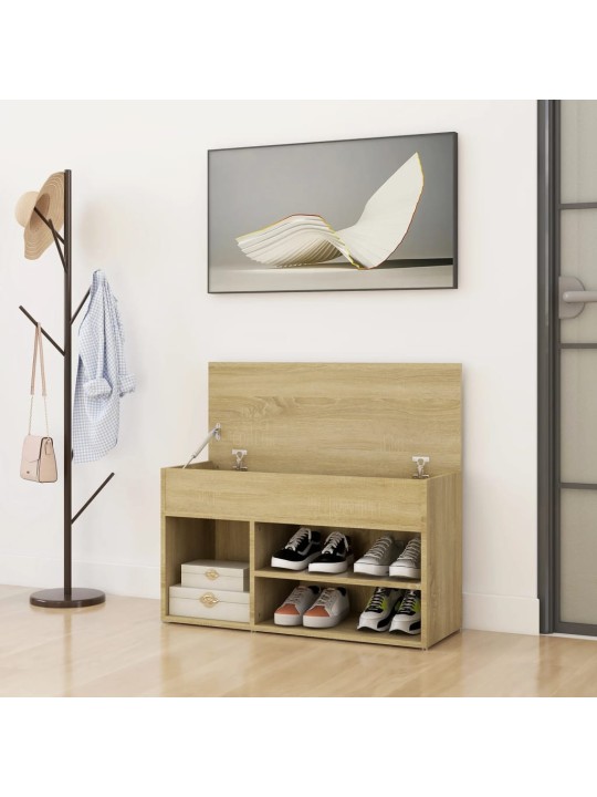 Lavice s botníkem dub sonoma 80 x 30 x 45 cm kompozitní dřevo