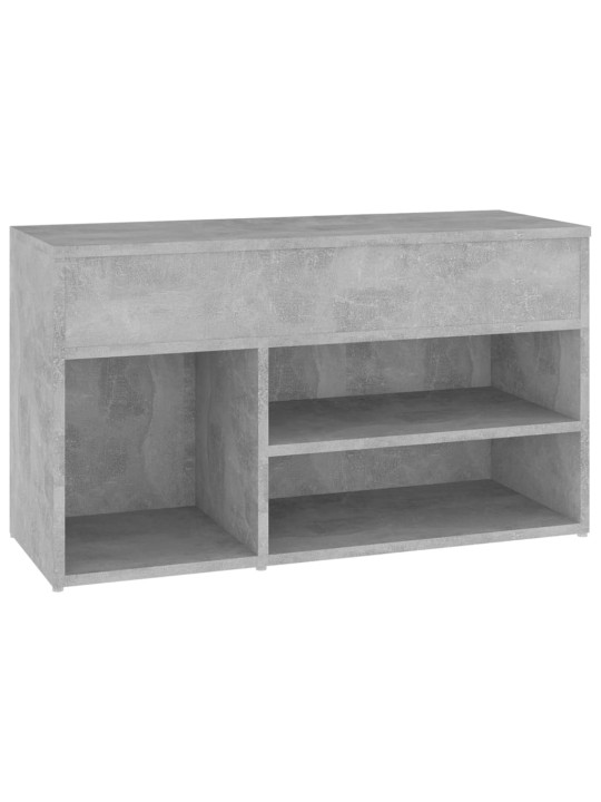 Lavice s botníkem betonově šedá 80x30x45 cm kompozitní dřevo