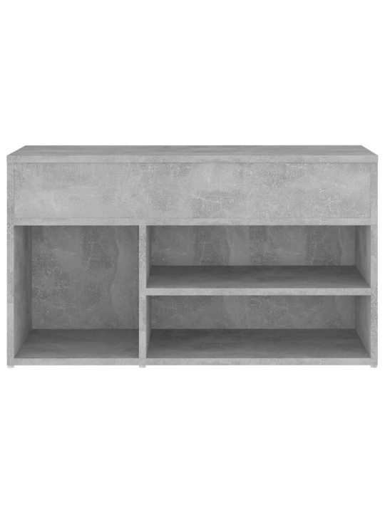 Lavice s botníkem betonově šedá 80x30x45 cm kompozitní dřevo