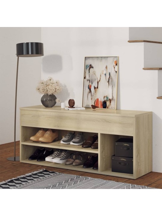 Lavice s botníkem dub sonoma 105 x 30 x 45 cm kompozitní dřevo