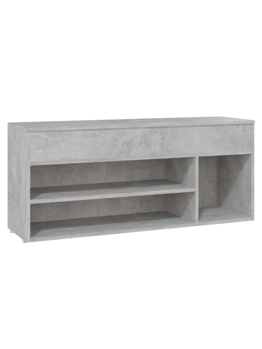 Lavice s botníkem betonově šedá 105x30x45 cm kompozitní dřevo