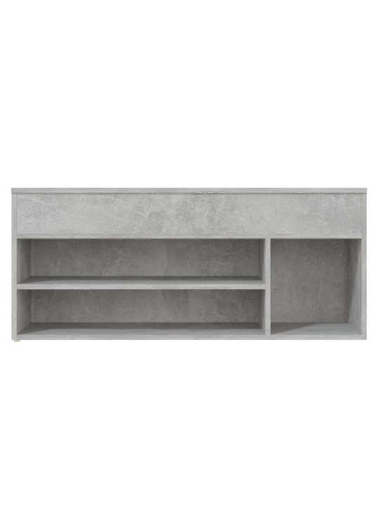 Lavice s botníkem betonově šedá 105x30x45 cm kompozitní dřevo