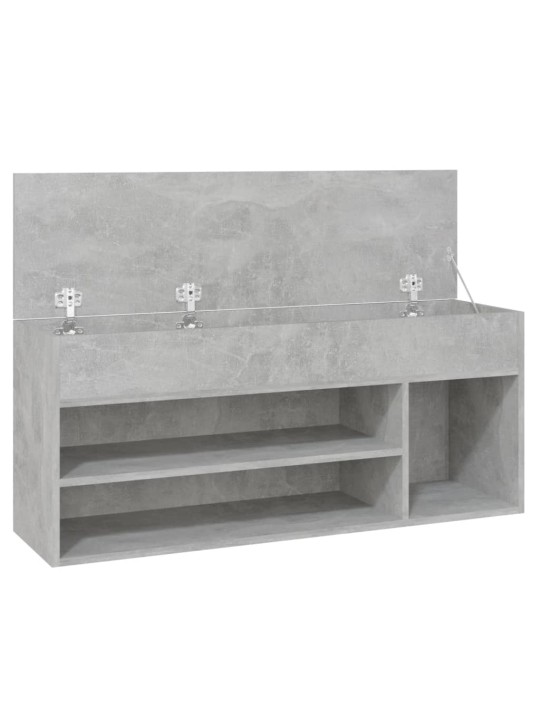Lavice s botníkem betonově šedá 105x30x45 cm kompozitní dřevo
