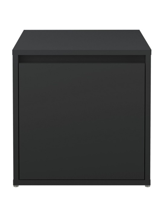 Úložný box se zásuvkou černý 40,5 x 40 x 40 cm kompozitní dřevo