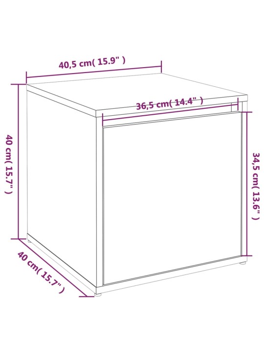 Úložný box se zásuvkou dub sonoma 40,5 x 40 x 40 cm kompozit