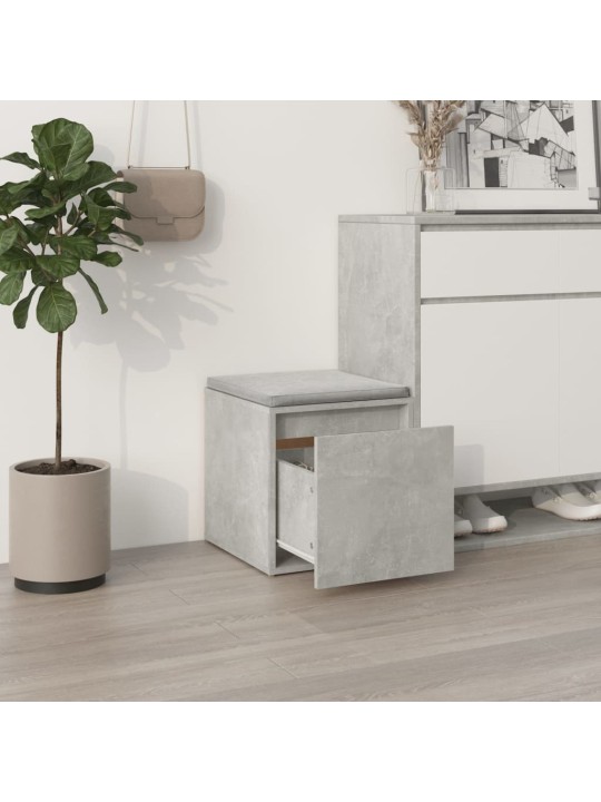 Úložný box se zásuvkou betonově šedý 40,5 x 40 x 40 cm kompozit