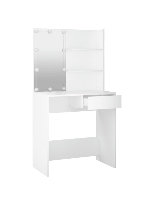 Toaletní stolek s LED bílý 74,5 x 40 x 141 cm
