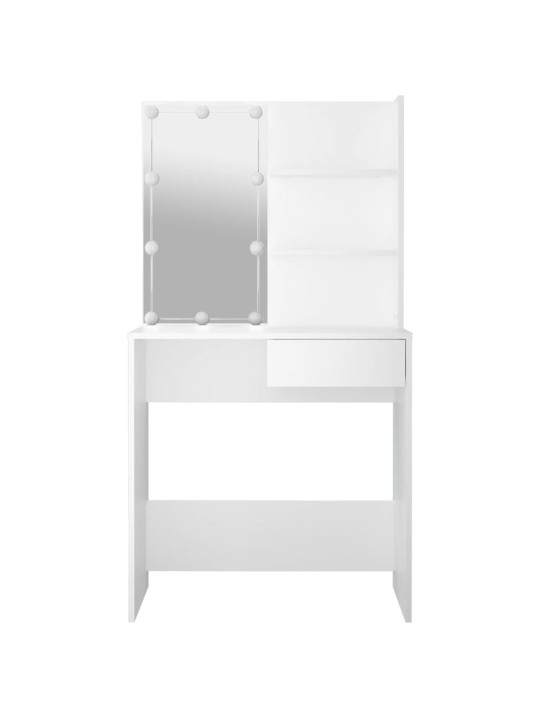 Toaletní stolek s LED bílý 74,5 x 40 x 141 cm