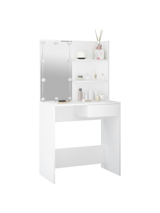Toaletní stolek s LED bílý 74,5 x 40 x 141 cm