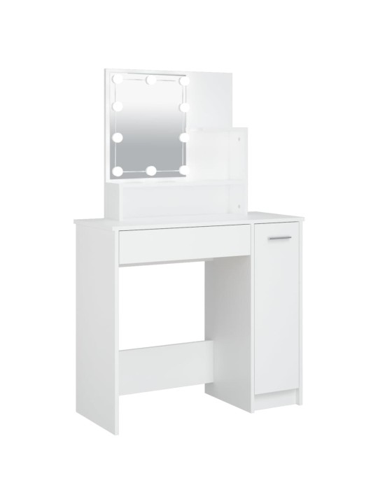 Toaletní stolek s LED bílý 86,5 x 35 x 136 cm