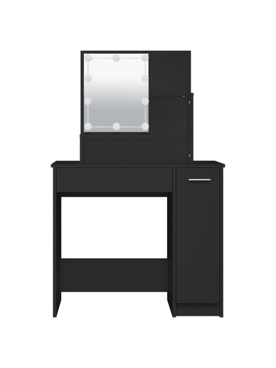 Toaletní stolek s LED černý 86,5 x 35 x 136 cm
