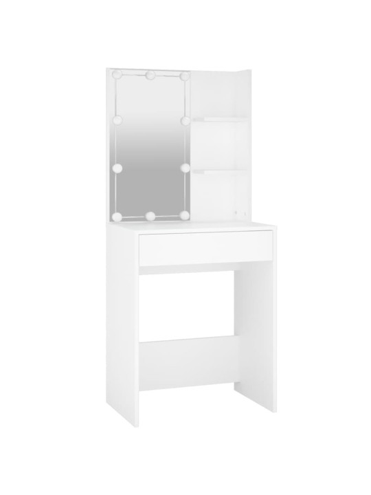 Toaletní stolek s LED bílý 60 x 40 x 140 cm