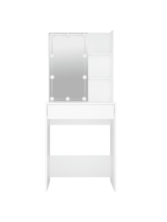 Toaletní stolek s LED bílý 60 x 40 x 140 cm