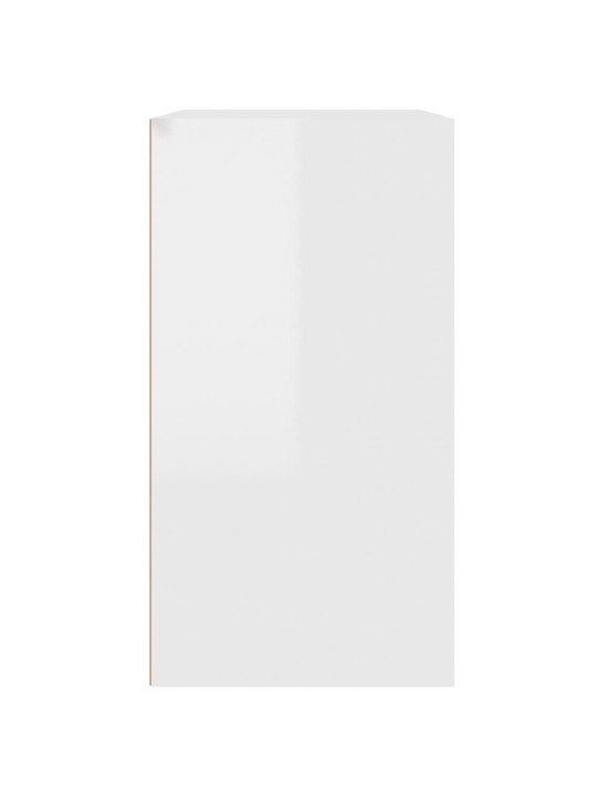 Kosmetická skříňka lesklá bílá 80 x 40 x 75 cm kompozitní dřevo