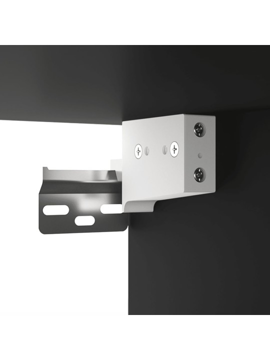 Zrcadlová skříňka s LED černá 76 x 15 x 55 cm