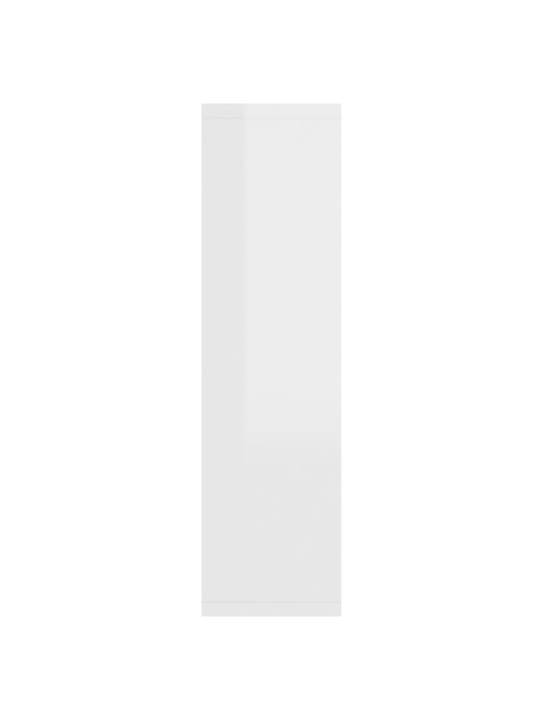 Zrcadlová skříňka s LED bílá s vysokým leskem 76x15x55 cm