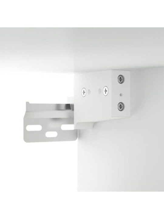 Zrcadlová skříňka s LED bílá s vysokým leskem 76x15x55 cm
