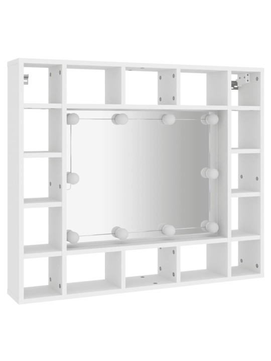 Zrcadlová skříňka s LED bílá 91 x 15 x 76,5 cm
