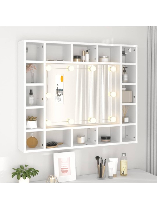 Zrcadlová skříňka s LED bílá 91 x 15 x 76,5 cm