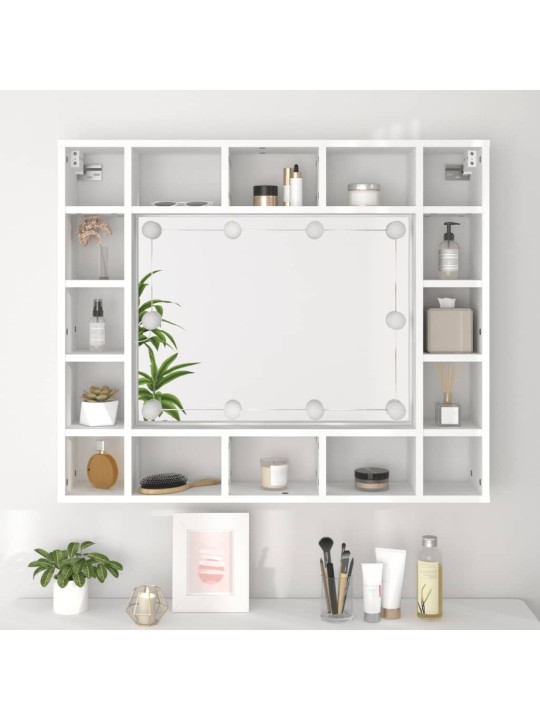 Zrcadlová skříňka s LED bílá 91 x 15 x 76,5 cm