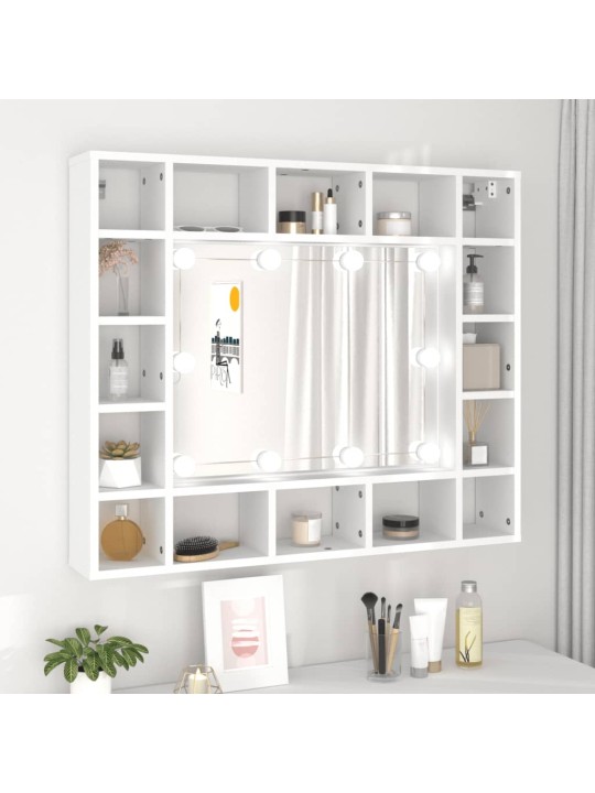 Zrcadlová skříňka s LED bílá 91 x 15 x 76,5 cm