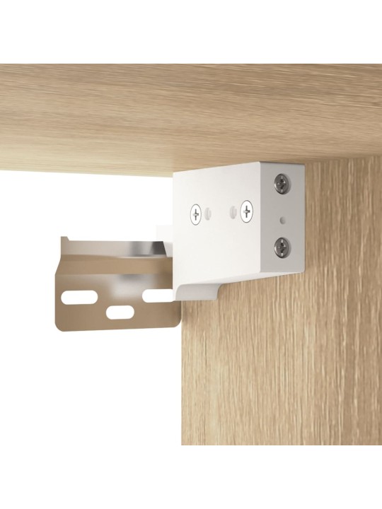 Zrcadlová skříňka s LED dub sonoma 91 x 15 x 76,5 cm