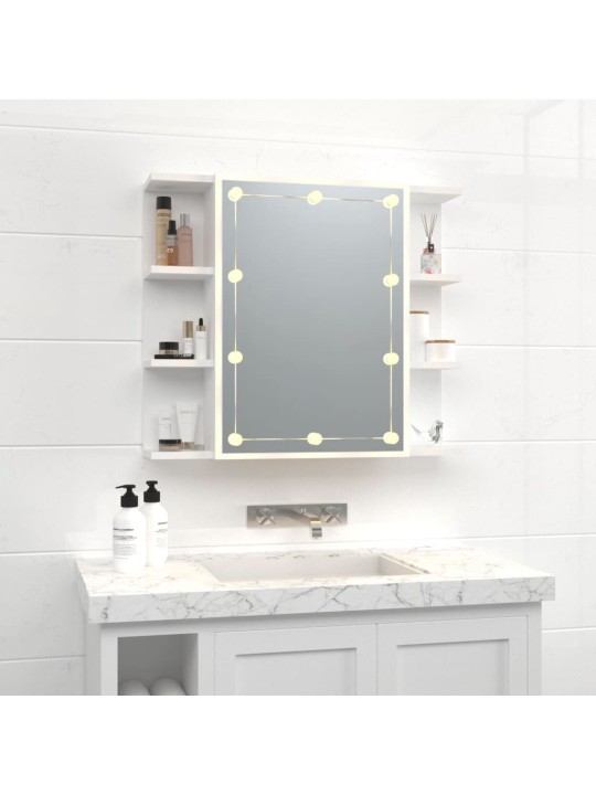 Zrcadlová skříňka s LED bílá 70 x 16,5 x 60 cm