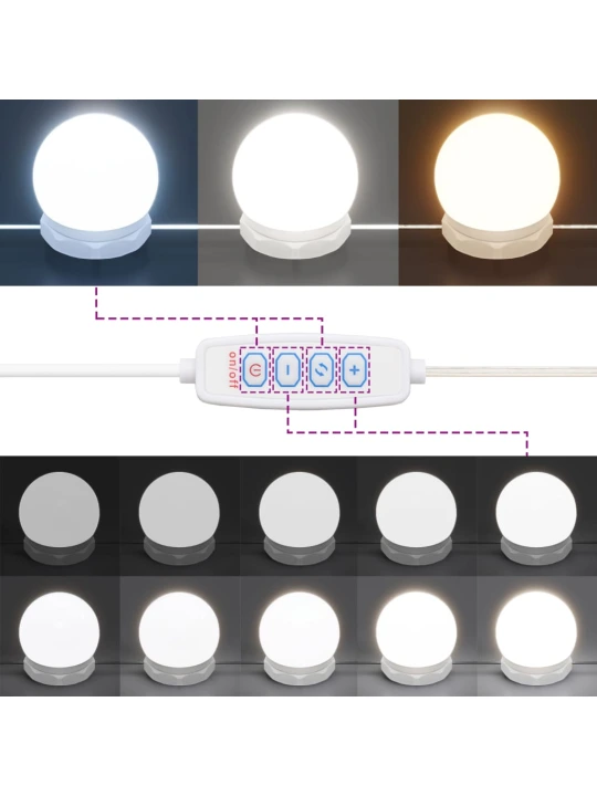 Zrcadlová skříňka s LED bílá 70 x 16,5 x 60 cm