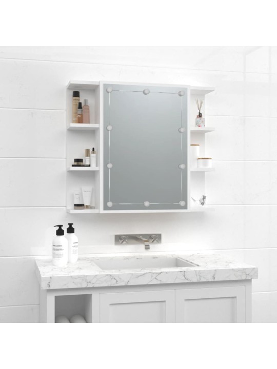 Zrcadlová skříňka s LED bílá 70 x 16,5 x 60 cm