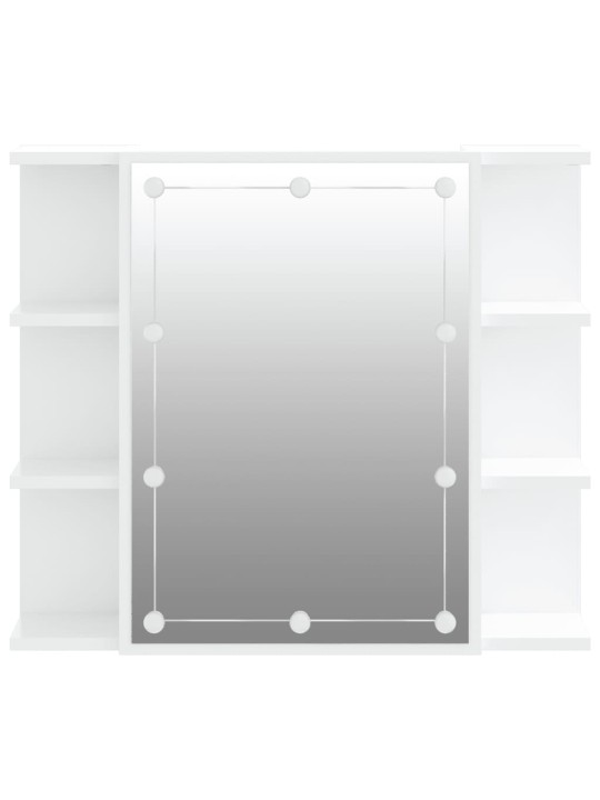 Zrcadlová skříňka s LED bílá 70 x 16,5 x 60 cm